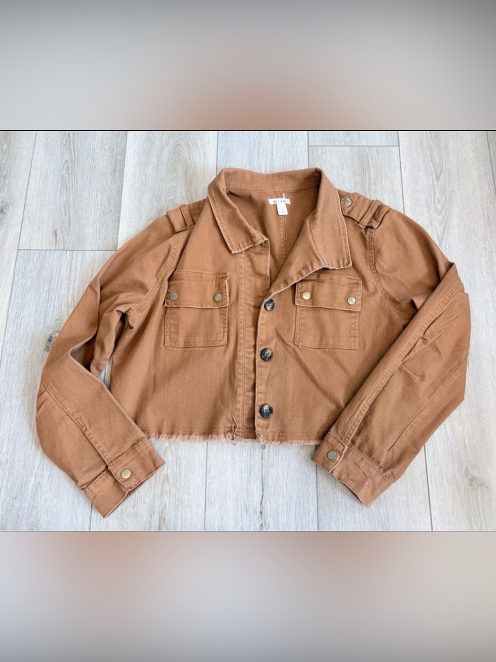 miami Cropped Burnt Orange Utility Jacket